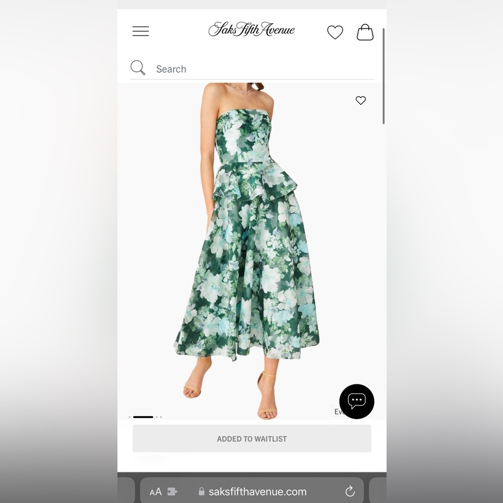 ISO Shoshana Hilde Strapless Floral Dress